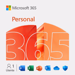 Microsoft 365 Personal, Suite Office, 1 anno/i, ITA, Codice in scatola, Android, 4000 MB