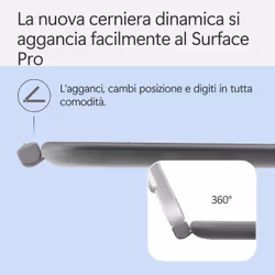 Microsoft Tastiera Surface Pro 12" con Slim Pen – Ardesia - Vista aggiuntiva 8
