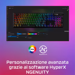 HyperX Alloy Origins PBT HX Red – Tastiera meccanica da gaming - Vista aggiuntiva 8