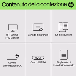 HP P22v G5 FHD Monitor - Vista aggiuntiva 7