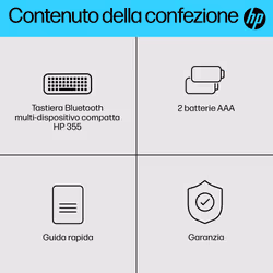 HP Tastiera Bluetooth multi-dispositivo compatta 355 - Vista aggiuntiva 4