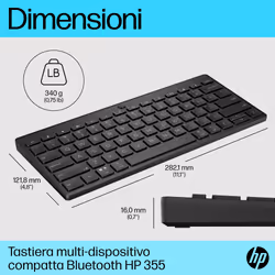 HP Tastiera Bluetooth multi-dispositivo compatta 355 - Vista aggiuntiva 5