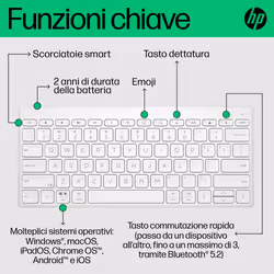 HP Tastiera Bluetooth multi-dispositivo compatta 350 - Vista aggiuntiva 6