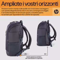 HP Zaino blu per laptop da 15,6" Travel 25 litri - Vista aggiuntiva 7