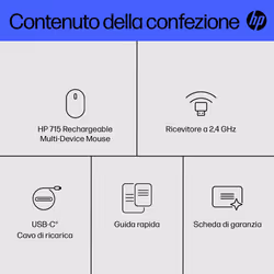 HP Mouse multi-dispositivo ricaricabile 715 - Vista aggiuntiva 4
