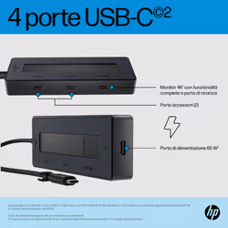 HP Hub multiporta 4K USB-C - Vista aggiuntiva 4