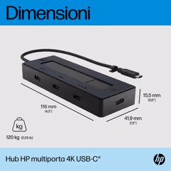 HP Hub multiporta 4K USB-C - Vista aggiuntiva 5