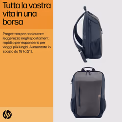 HP Zaino per laptop da 15,6" Travel 18 litri Iron Grey - Vista aggiuntiva 5