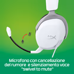 HyperX CloudX Stinger 2 Core Gaming Headsets per Xbox, bianche - Vista aggiuntiva 4