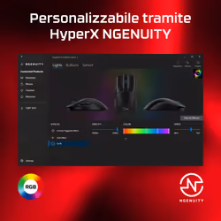 HyperX Pulsefire Haste 2 – Mouse da gaming (nero) - Vista aggiuntiva 4