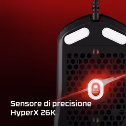 HyperX Pulsefire Haste 2 – Mouse da gaming (bianco-rosa) - Vista aggiuntiva 7