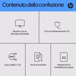 HP Monitor curvo E45c G5 DQHD - Vista aggiuntiva 4