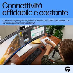 HP Monitor curvo E45c G5 DQHD - Vista aggiuntiva 6