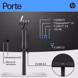 HP Monitor curvo E45c G5 DQHD - Vista aggiuntiva 8