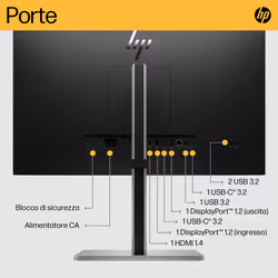 HP Monitor E24u G5 FHD USB-C - Vista aggiuntiva 6