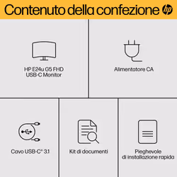 HP Monitor E24u G5 FHD USB-C - Vista aggiuntiva 7