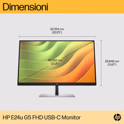 HP Monitor E24u G5 FHD USB-C - Vista aggiuntiva 8