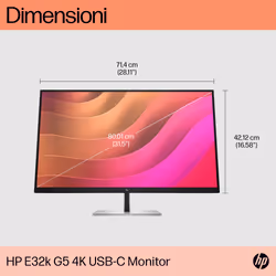 HP Monitor E32k G5 4K USB-C - Vista aggiuntiva 5