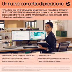 HP Monitor E32k G5 4K USB-C - Vista aggiuntiva 7