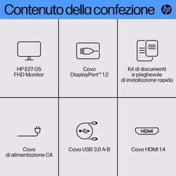 HP Monitor E27 G5 FHD - Vista aggiuntiva 5