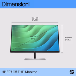 HP Monitor E27 G5 FHD - Vista aggiuntiva 6