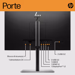 HP E-Series Monitor E24 G5 FHD - Vista aggiuntiva 6