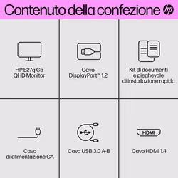 HP Monitor E27q G5 QHD - Vista aggiuntiva 5