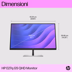 HP Monitor E27q G5 QHD - Vista aggiuntiva 6