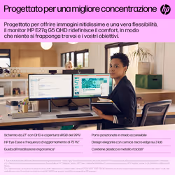 HP Monitor E27q G5 QHD - Vista aggiuntiva 8