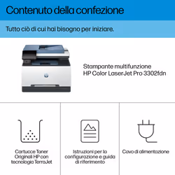 HP Color LaserJet Pro Stampante multifunzione 3302fdn - Vista aggiuntiva 8