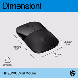 HP Mouse Z3700 Dual Black - Vista aggiuntiva 8