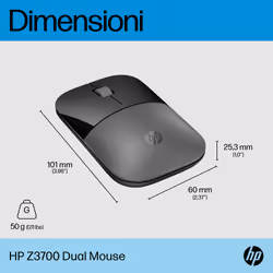 HP Mouse Z3700 Dual Silver - Vista aggiuntiva 6