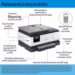 HP OfficeJet Pro Stampante multifunzione 8124e - Vista aggiuntiva 4