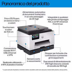 HP OfficeJet Pro Stampante multifunzione 9130b - Vista aggiuntiva 4