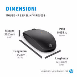 HP Mouse wireless slim 235 - Vista aggiuntiva 4