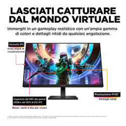 OMEN by HP Monitor da gaming 23,8" FHD 165 Hz – OMEN 24 - Vista aggiuntiva 7