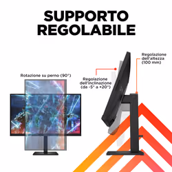 OMEN by HP Monitor da gaming 27" FHD 240 Hz – OMEN 27s - Vista aggiuntiva 8