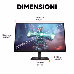 OMEN by HP Monitor da gaming 27" UHD 144 Hz – OMEN 27k - Vista aggiuntiva 6