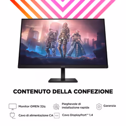 OMEN by HP Monitor da gaming 31,5" QHD 165 Hz – OMEN 32q - Vista aggiuntiva 5