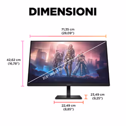 OMEN by HP Monitor da gaming 31,5" QHD 165 Hz – OMEN 32q - Vista aggiuntiva 6