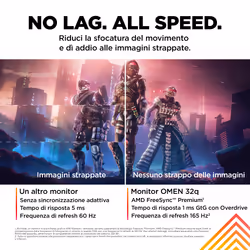 OMEN by HP Monitor da gaming 31,5" QHD 165 Hz – OMEN 32q - Vista aggiuntiva 7
