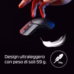 HP HyperX Pulsefire Haste 2 Mini – Mouse wireless da gaming (nero) - Vista aggiuntiva 7
