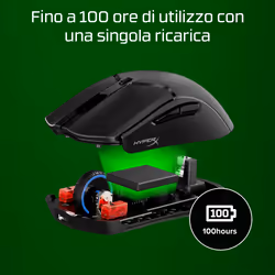 HP HyperX Pulsefire Haste 2 Mini – Mouse wireless da gaming (nero) - Vista aggiuntiva 8