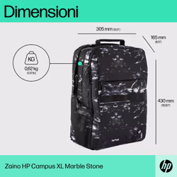 HP Zaino Campus XL Marble Stone - Vista aggiuntiva 4