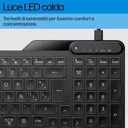 HP Tastiera cablata retroilluminata multidispositivo 405 - Vista aggiuntiva 6