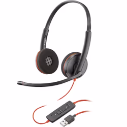 POLY Cuffie Blackwire C3220 UC con connettore USB-A, Cablato, Ufficio, 20 - 20000 Hz, 164,2 g, Auricolare, Nero