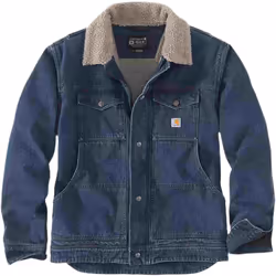 Carhartt Relaxed Fit Denim Sherpa Lined Giacca in tessuto, dimensione L per uomo
