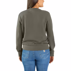 Carhartt Relaxed Fit Midweight French Terry Crewneck Felpa da donna, verde, dimensione XL per donne