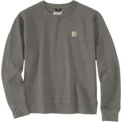 Carhartt Relaxed Fit Midweight French Terry Crewneck Felpa da donna, verde, dimensione M per donne