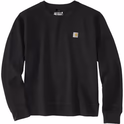 Carhartt Relaxed Fit Midweight French Terry Crewneck Felpa da donna, nero, dimensione L per donne